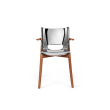 Poêle Monoshell chair with armrests Inox