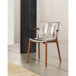 Poêle Monoshell chair with armrests Inox