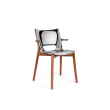 Poêle Monoshell chair with armrests Inox