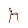 Poêle Monoshell chair with armrests Inox