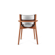 Poêle Monoshell chair with armrests Inox