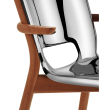 Poêle Monoshell chair with armrests Inox