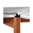 Poêle Monoshell chair with armrests Inox