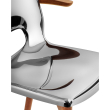 Poêle Monoshell chair with armrests Inox