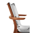 Poêle Monoshell chair with armrests Inox